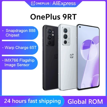 OnePlus 9RT 5G Smartphone Global Rom 8GB de 128GB Snapdagon 888 Octa Core 120Hz 6.62 polegadas AMOLED 65 Urdidura de Carregamento Android 11 NFC