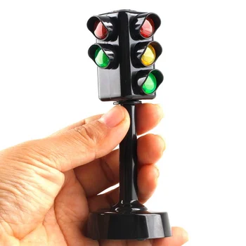 Simulado de Duas Faces semáforos Sinal de Estrada de Lâmpada passagem de pedestres Sinais com Base Aprendizagem Precoce de Brinquedos para Meninos & Meninas