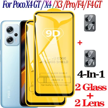Vidro temperado Para Xiaomi Poco X4 GT X3 Pro Vidro Poco F4 X4 M4 M3 X3 Pro 5G Protetor de Tela PocoX4GT Filme Poco X4GT X 4 F4 GT