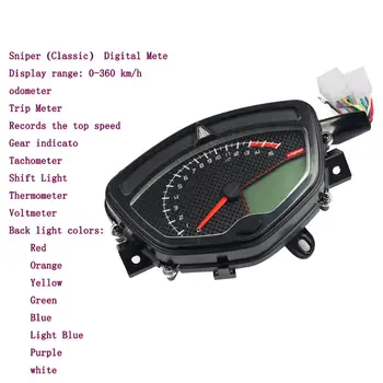 Para a Yamaha LC135 LC 135 Temperatura da Água Motocicleta Tacômetro Digital com Velocímetro, Hodômetro Medidor Medidor de Moto Tacho Instrumento