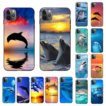 oceano dolphin Dance E Pulando Caso de Telefone celular para o iPhone 13 11 12 pro XS MAX 8 7 6 6S Plus X 5S SE DE 2020 XR tampa