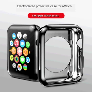 Silicone Transparente Capa Case para Apple Assistir Série 6 5 4 3 2 SE o Caso Protetor para o iWatch 38 40 42 44 MM Protetor de Tela