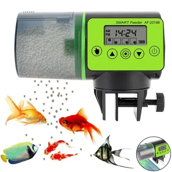 Smart Aquário mini Alimentador Automático de Peixes de Férias Auto Tanque de Peixes de Alimentadores Com Temporizador animal de Estimação de Alimentação Dispensador de LCD Alimentador de Peixes Ferramenta