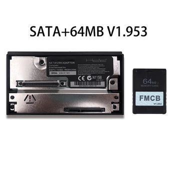 QUENTE-Adequado para o Jogo de PS2 Console Sata Placa de Rede V1.953 FMCB Cartão de Memória de 8MB, 16MB 32MB 64MB