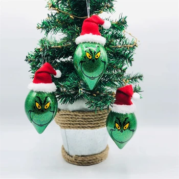 O Monstro Verde Glitter Árvore De Natal Pingente Decorações Feliz Natal Decoração De 2023 Para A Casa Natal De Novidades Enfeites Decoração