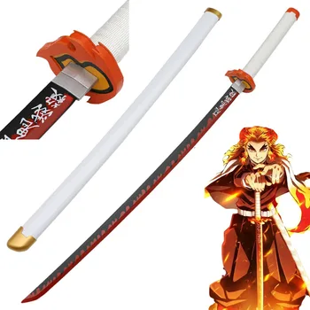 Quente 104cm Kimetsu não Yaiba Espada Katana Arma Demon Slayer Hagashi Akihito Cosplay Legal Espada Anime Ninja Faca Arma Prop