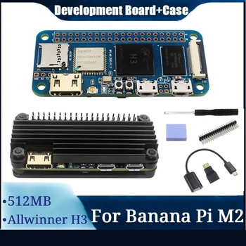 NOVO-Banana Pi M2 Zero Conselho de Desenvolvimento+Case em Alumínio Quad Core, 512MB de Allwinner H3 Open Source placa-Mãe