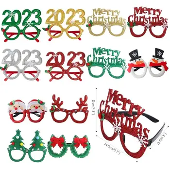 1pcs de 2023, os copos de plástico quadro de decorações de Natal para a casa de ano novo, cabine de foto adereços de Natal feliz navidad presente 2022