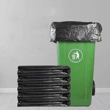 50pcs Novo período de 30 a 60 Litros saco de Lixo Preto Pesados Forros Forte Grosso Sacos de Lixo Bin Forros Descartáveis Saco de Lixo Grande Capa