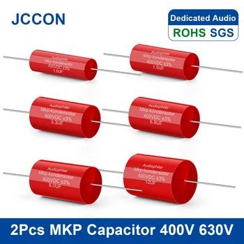 2Pcs MKP Capacitor 400V 630V Audiophiler Kondensotor APARELHAGEM hi-fi Febre Electrodeless de Áudio Metal Filme de 1,8 1,5 UF UF 2.2 3.3 UF UF UF 4.7
