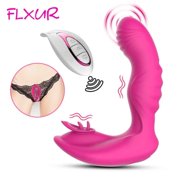 FLXUR 2 Estilo de Vestir Vibrador Vibrador para as Mulheres Clítoris Estimular o Ponto G Feminino Masturbador Controle Remoto Calcinha Vibradores, Brinquedos do Sexo