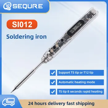 SEQURE SI012 Inteligente OLED Elétrico do Ferro de Solda Sensibilidade Ajustável Incorporado Campainha Adequado para T12|TS Ferro de Solda