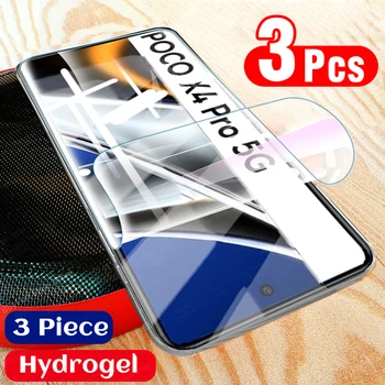 3 PCS Hidrogel Filme Para Xiaomi Poco Pro X4 5G Protetor de Tela Macia TPU Cover For Poco X4Pro 5G X4Pro5G Película Protetora