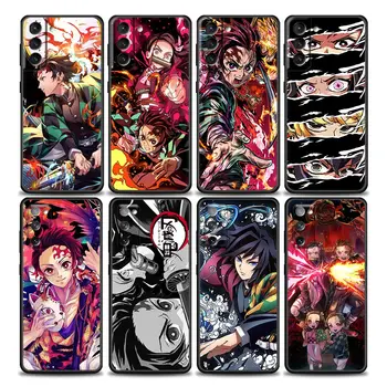 Demon Slayer Kimetsu Não Yaiba S22Ultra Case Para Samsung Galaxy S20 S21 FE S22 Ultra S10 S9 Plus Capa Tanjiro Anime Fundas