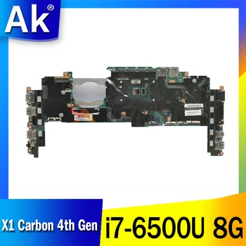 AKEMY Original do portátil de Lenovo ThinkPad X1 Carbon 4ª Geração placa-mãe i7-6500U 8G 00JT804