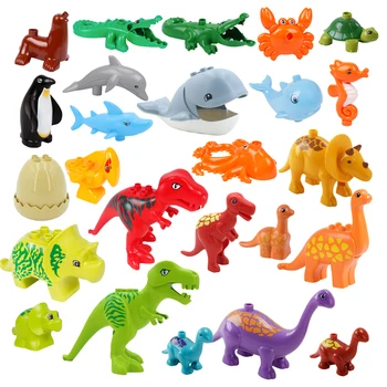Animais De Modelo De Tamanho Grande, Blocos De Construção Jurássica Dinossauro Acessórios Compatíveis Tijolos Montar Educação De Brinquedos Para Crianças De Presente