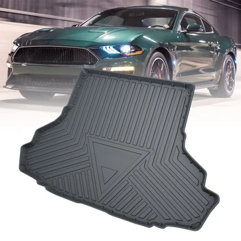 TPE Tronco de Carro Tapetes Para Ford Mustang 2015-2020 de Borracha, Carga de Forro de Laser Medido Impermeável Almofadas de Protecção