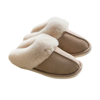 Craylorvans inverno mulheres sapatos de senhoras antiderrapante lã chinelos de quarto CH241-462500