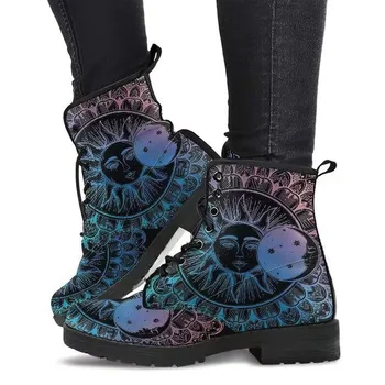 Outono Inverno De 2022 Mulheres ankle boot de moda smiley face de impressão de alta topo Macio e confortável de sapatos femininos Botas Mujer