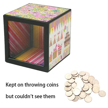 Caixa de dinheiro Truques de Mágica Close-Up Magia Mealheiro Brinquedos Mistério Caixa de Magie Mentalismo Ilusão de Artifício Adereços Brincadeira Brinquedo para Crianças