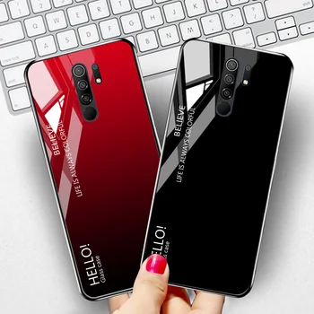 Caso De telefone Xiaomi Redmi 9 Casos Funda Xiaomi Redmi 9A 9C NFC Nota 9 Pro 11 10 8 a 9s 10s Note9 Tampa de Vidro Temperado de Coque Capa