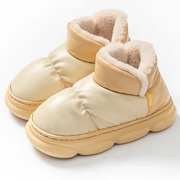 2022 Novo Impermeável Botas De Neve Do Inverno Das Mulheres, Não-Deslizamento Engrossar Pelúcia Botas De Mulher Sola Macia Plataforma De Tornozelo Botas Mujer Sapatos De Algodão