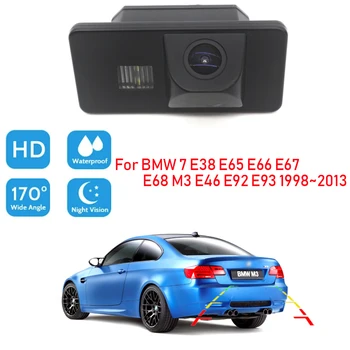 HD CCD o Reverso do Carro de Backup de Estacionamento Retrovisor Câmera de Visão Traseira Visão da Noite Para o BMW 7 E38 E65 E66 E67 E68 M3 E46 E92 E93 1998~2013