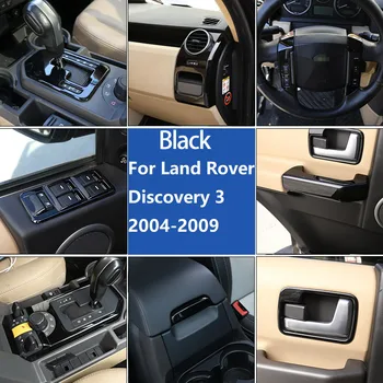 Para 2004-2009 Land Rover Discovery 3 LR3 ABS preto decoração interior do carro moldura tampa adesivo interior modificação acessórios