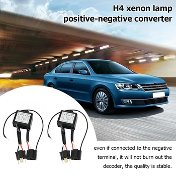 2pcs LED Negativo do Conversor Polar inversor Negativo cablagem do Interruptor Adaptador Invertido a Polaridade para H4 accessoire voiture Novo