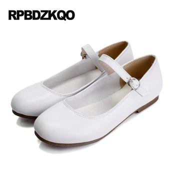 Tamanho Grande Senhoras Belas Sapatilhas Sapatos Mary Jane 43 Mulheres Dedo Do Pé Redondo Barato Personalizado 2021 Simples Escola Japonesa Branco Mais Recente Primavera