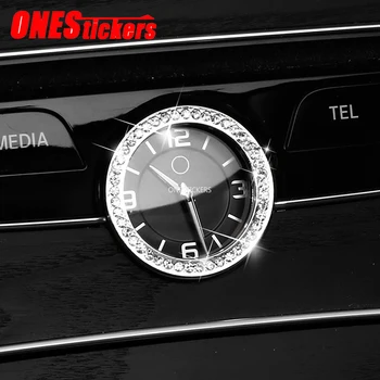 Acessórios do carro do Relógio Central Tabela Assista Anel de Diamante Guarnição Tampa Para a Mercedes Benz C E S CLS GLC W205 W212 W213 W222 W218 X253
