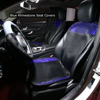 Automóveis Capas de Assento Azul para Carros Universal Conjunto Completo de Mulheres Bling Acessórios de Interior Almofada de Novas Chegadas 2020