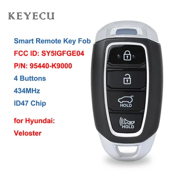 Keyecu FCC ID: SY5IGFGE04 P/N: 95440-K9000 Inteligente Prox Remoto Chave do Carro Fob 434MHz ID47 Chip Hyundai Veloster 2017 2018 2019