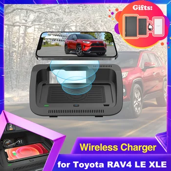 Carro Wireles Almofada de Carregamento para Toyota RAV4 XA50 Primeiro-LE, XLE XSE 2019~2020 2021 2022 Telefone Carregador Rápido Painel de Placa Estação de iPhone