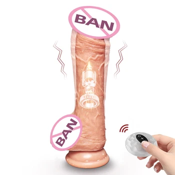 Vibrador Rotativo, Empurrando O Aquecimento Vibrador Remoto Masturbador Feminino Vaginal G Spot Massagem Do Clitóris Estimulador De Brinquedo Do Sexo Para Mulheres