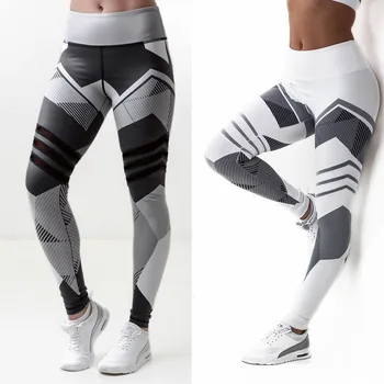 Mulheres Seca Rápido Esporte de Fitness Leggins Impresso Esportes Calças de Yoga Calças Leggings Slim Meias Calças Para as Mulheres S-XL