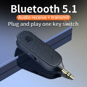 BT5.1 Receptor de Bluetooth Kit mãos livres para veículo de 3,5 mm Aux In do Tipo C, Carregamento sem Fio com Microfone Transmissor Automático do Leitor de Música