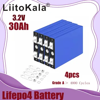 LiitoKala 3.2 V 30Ah LiFePO4 bateria célula de Lítio de fosfato de ferro de profunda ciclos para Diy 12V a 24V, 36V 48V energia solar energia UPS