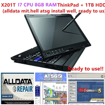 2022 quente reparação de automóveis alldata software mitchel.l 2015 atsg de instalação de software bem Para o Lenovo ThinkPad X201T CPU i7 8GB Ram Lapt