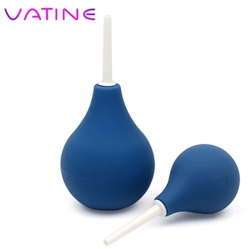 VATINE Anal & Vagina Enema Retal Gay Buceta dispositivo de Limpeza do Cólon Irrigação de Limpeza de Brinquedos Sexuais Seringa Ducha de Limpeza