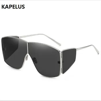 KAPELUS óculos de sol Grande armação óculos de sol verde-Escuro UV400 óculos de sol de Metal pára-brisa