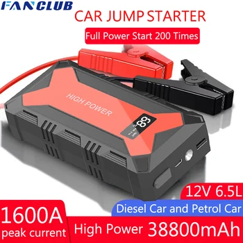 38800mAh Bateria de Carro Saltar Starter Banco Portátil do Poder da 1600A USB Carregador Rápido de Emergência LED Lanterna Acessórios para Carro Booster