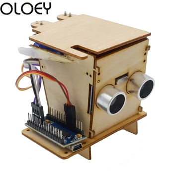Kit de eletrônicos de programação de educação robô Inteligente Trash Kids menino DIV Madeira Experimental suporta Robótica Nano Para o Projeto