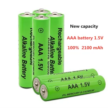 Nova Marca AAA Bateria de 2100mah Alcalinas de 1,5 V AAA Bateria Recarregável de Brinquedo de Controle Remoto de Luz Batery + Recarregáveis Aaa