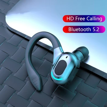 Bluetooth 5.2 sem Fio Fone de Ouvido Gancho Único Mini-Negócio de Fone de ouvido hi-fi de Baixo de Cancelamento de Ruído de Esportes Jogos de Fones de ouvido